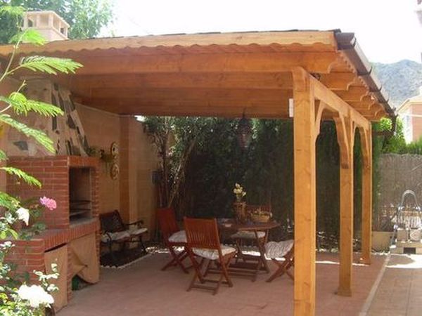 pergolas de madera para barbacoas