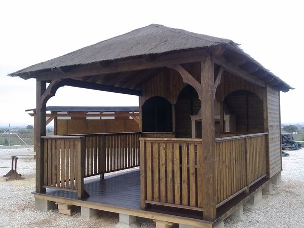 pergolas de madera para barbacoas