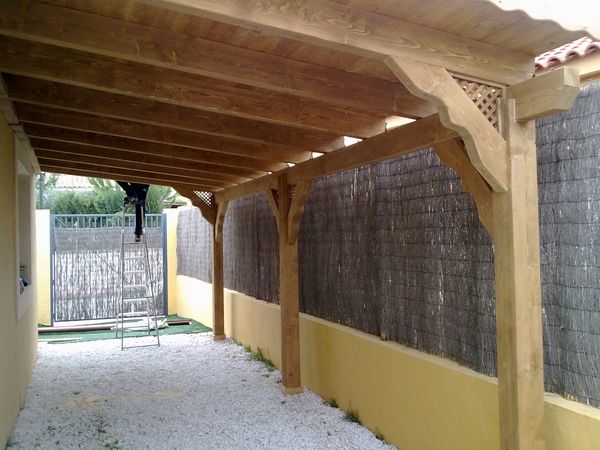 pergola de madera