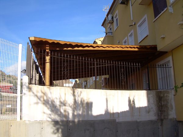 pergola de madera