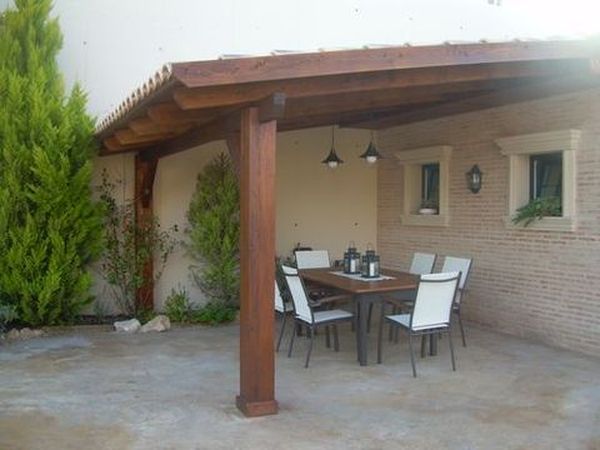 pergola de madera