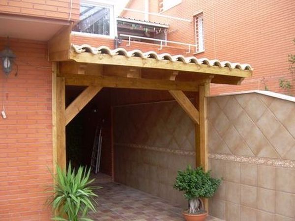 pergola de madera
