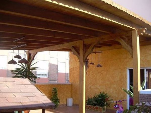 pergola de madera