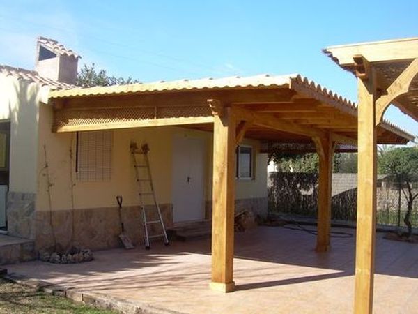 pergola de madera