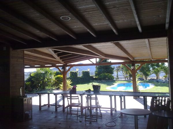 pergola de madera