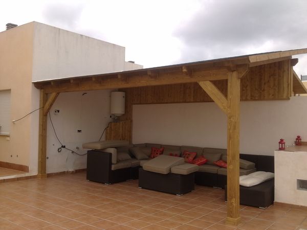 pergola de madera