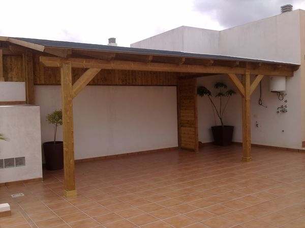 pergola de madera