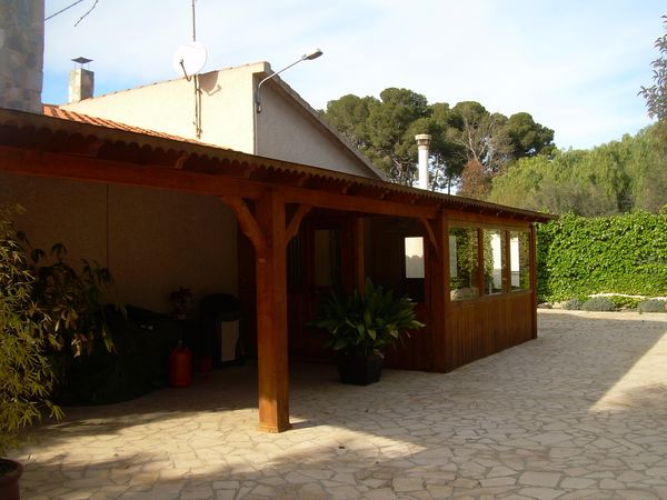 pergola de madera