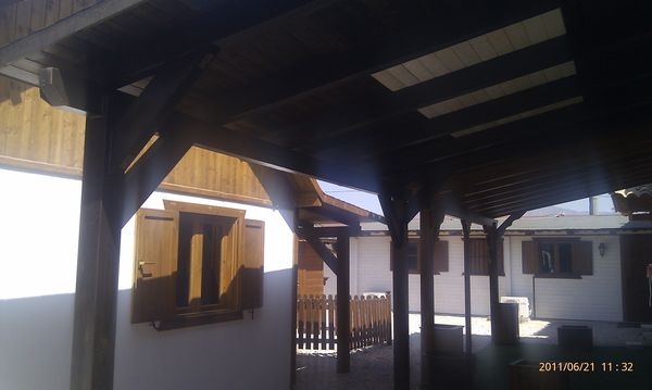 pergola de madera