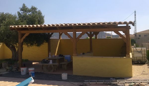 pergola de madera