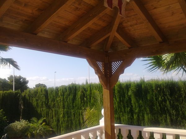 pergola de madera