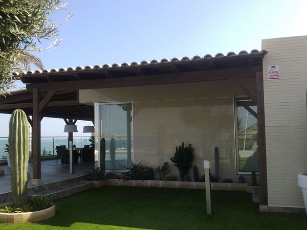 pergola de madera