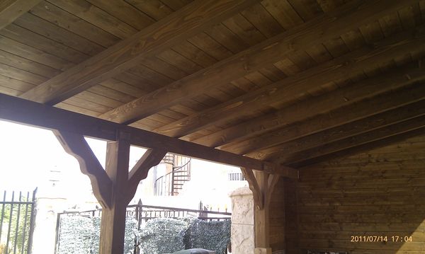pergola de madera