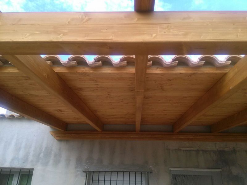 pergola de madera