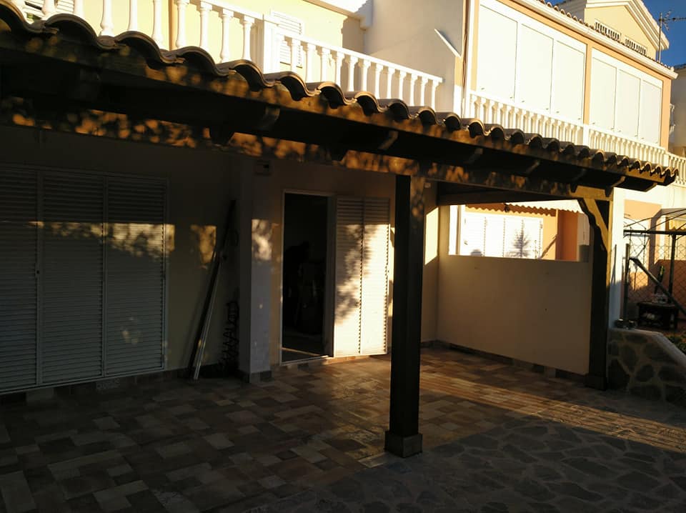 pergola de madera
