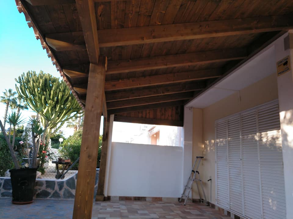 pergola de madera