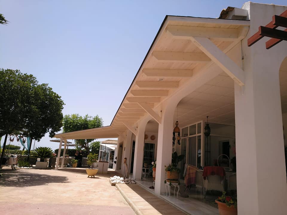 pergola de madera