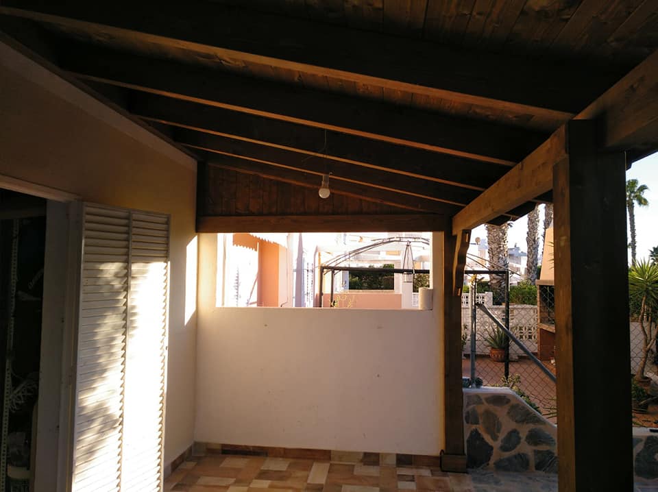pergola de madera