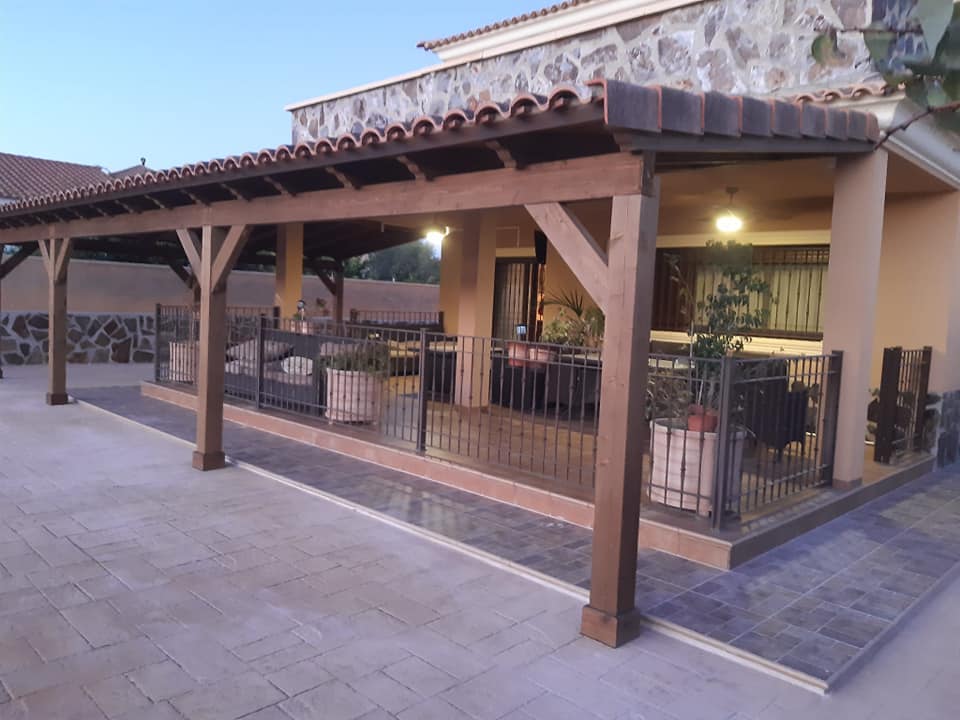 pergola de madera