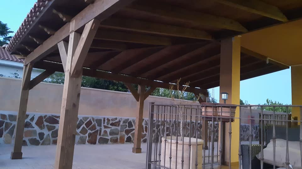 pergola de madera